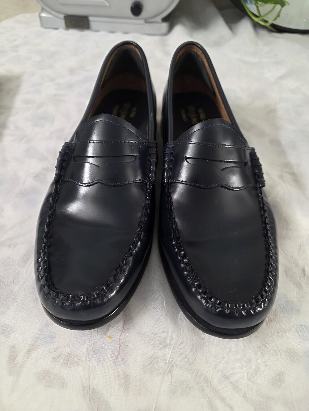 G.H.Bass Weejuns Originals Whitney Leather Loafer Dark Blue Size 10M - Picture 8 of 9